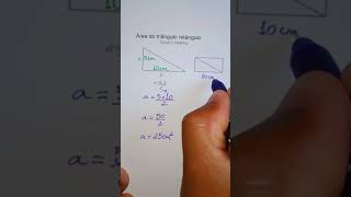 masstik matematicadopi 1510 755 Área do triângulo retângulo #areadotriangulo #triângulo #geometria