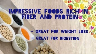 Super Healthy Foods Rich in Fiber and Protein. ChulbulliTV.