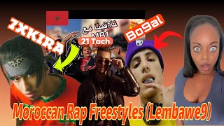 Moroccan rap freestyles (Lembawe9) 7Xkira - Bo9al & 21 Tach Reaction 🤯 #morocco
