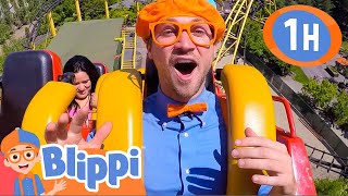 Blippi Visits a Theme Park! | 1 HOUR BEST OF BLIPPI | Educational Videos for Kids | Blippi Toys