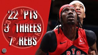 Chris Boucher 22 pts 3 threes 7 rebs vs Wizards 2024 Preseason