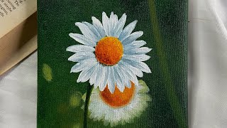 Daisy flower painting/acrylic painting for beginners/#Youtubeshorts #shorts #acrylicpainting