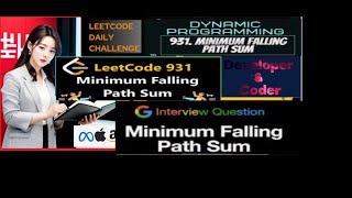 931. Minimum Falling Path Sum | Leetcode 931 | Java Code | Step by step explanation #leetcode #java