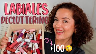 Mis LABIALES + DECLUTTERING !! QUE LOCURA !!!! Tenía + de 100 😱| MiMundoBeauty