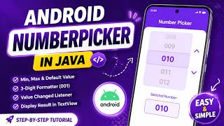 💃 ANDROID - NUMBER PICKER 💃 || TUTORIAL IN JAVA 💃