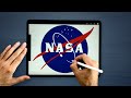 Drawing Nasa Logo on iPad using Letter Builder in Procreate - Stefan Kunz #shorts