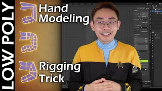 Low Poly Hand Modeling and Rigging Trick :D