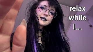 asmr ☾ relax on my lap while i play with your hair 🖤 [roleplay, fluffy mic, soft spoken]