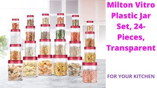 Milton Vitro Plastic Jar Set, 24  Pieces, Transparent#shorts# jar for your kitchen#product for you