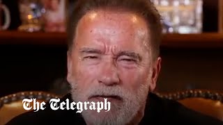 Arnold Schwarzenegger tells Putin to "stop this war"