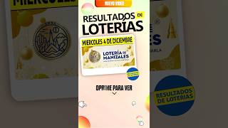 Resultado Lotería de Manizales del 4 de Diciembre 2024🤑🍀💎 #shorts #resultado #loteria #