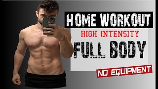 FULL BODY HOME WORKOUT! No equipment, No noise!