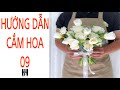 HƯỚNG DẪN CẮM HOA [09] : HOA CẦM TAY CÔ DÂU TONE TRẮNG - TULIP & HỒNG TRẮNG | Hieu Dam Florist