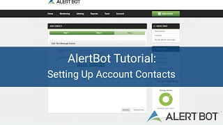 AlertBot Tutorial: Setting Up Account Contacts