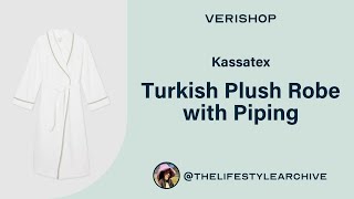 Kassatex Turkish Plush Robe with Piping  Review