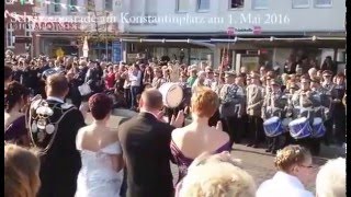 Schützenparade am Konstantinplatz in MG-Giesenkirchen am 1. Mai 2016