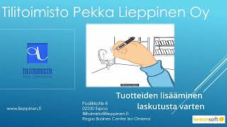 Tilitoimisto Pekka Lieppinen Lemonsoft Online Tuotteen Lisääminen2