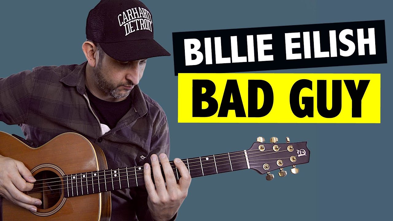 Bad Guy - Billie Eilish // Easy Guitar Tutorial (RIFF + TABS) - YouTube