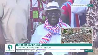 🔥 Former President Kufuor Takes the Stage at NPP Final Rally, Crowd Erupts at Legon Park! 🎉⚡