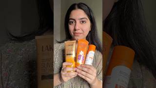 Reviewing affordable sunscreens☀️ #sunscreen #skincare #lakme #biotique #lotus #myntra