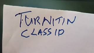 New Active Turnitin Instructor Account Class ID and Enrollment Key