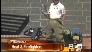 Valley firefighter treated for heat exhaustion