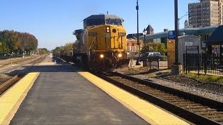 [HD] Railfanning Arlington Heights Metra Station - 10-14-13