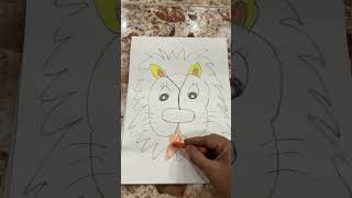 Easy drawing ideas # animal face# easy lion  face drawing # drawing for kids # beginners