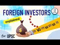 Types of Foreign Investors  - FII, FDI, FPI, QFI & P-Notes - Participatory Notes | Economy for UPSC