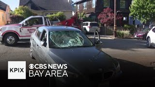 Watch: Scene of Berkeley pedestrian hit-and-run suspect vehicle recovered