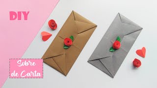 DIY 💗 - Como hacer un SOBRE para CARTA / How to make a letter envelope / Muy linda y Fácil 🥰