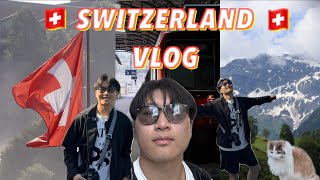 Vlog05 / 瑞士旅行🇨🇭 / 終於去了小蓮👼🏻的故鄉 / 充滿國旗的國家🇨🇭 / 阿爾卑斯山🏔️真的好美...... 😍/ 坐纜車上鐵力士山🚠🏔️ / 萊茵河瀑布超級壯觀🌊