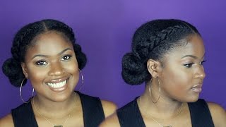 Low Space Buns With Braids