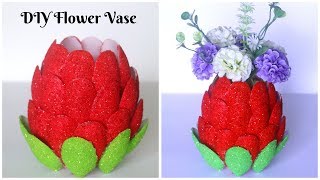 DIY Flower Vase with Plastic Spoon | DIY Home Decor | Recycled Craft Idea