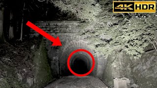 Japan Travel Night Walking for Haunted Place 'Old Amagi Tunnel'.