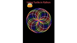 Colored Flower by circles using Turtle in Python |Tretaion| #shorts #python #programming