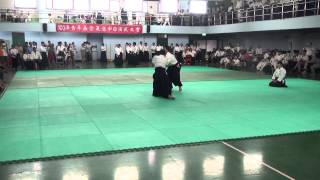 ２０１４合気道高城道場台湾合宿　会津合気会　沖師範演武