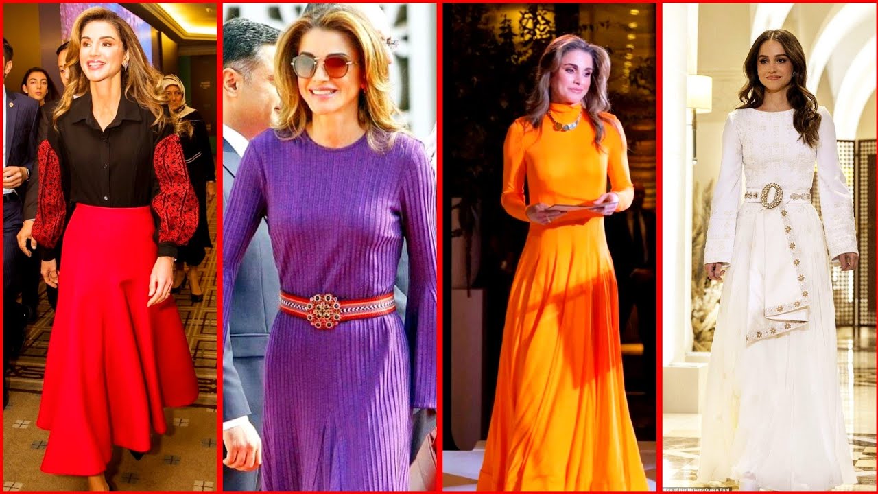 The Evolution Of Queen Rania Of Jordan's Royal Style - YouTube