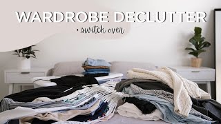 ENTIRE Closet DECLUTTER + Switch Over