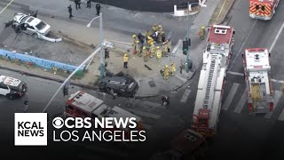 5 hurt after grisly multi-car crash in North Hollywood
