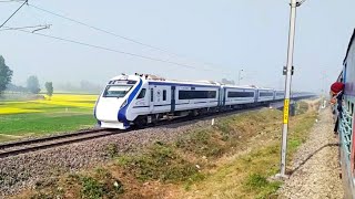 NJP Vande Bharat Express meets Katihar Malda Court Passenger near Kumarganj Station | NFR