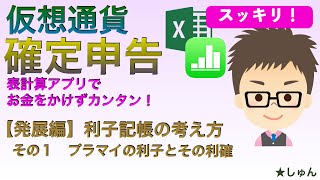 仮想通貨税金計算　表計算アプリでカンタン！（発展編）利子記帳の考え方　その１　プラマイの利子とその利確　エクセル、ナンバーズ