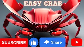 How to make an Easy Origami Crab - Paper Crab - Paper Crafts