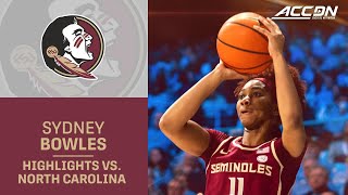 FSU's Sydney Bowles Shoots The Lights Out In Chapel Hill