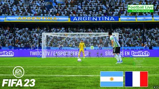 FIFA 23 - Argentina vs France - World Cup Qatar 2022 Qualifiers | Messi vs Mbappe | Penalty Shootout