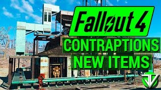 FALLOUT 4: New CONTRAPTIONS WORKSHOP DLC New Items Overview! (Fireworks, Ball Tracks, and Elevators)
