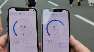 楽天モバイルとauの通信速度比較@日本橋オタロード
