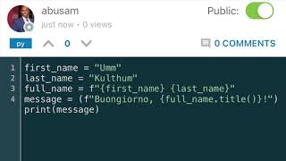 Using Variables in Strings