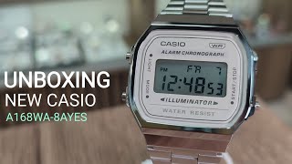 UNBOXING NEW CASIO VINTAGE A168WA-8AYES