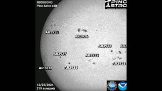 Daily Sunspots: December 25, 2024 #sun 12/25/24 #solar #sunspots #solarobservation #Christmas